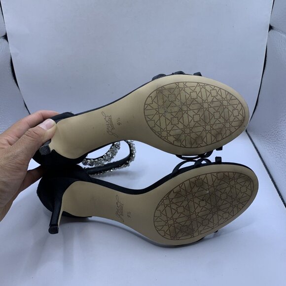 Jewel Badgley Mischka Women's Caroline Embellished black size 9.5 - Picture 8 of 9